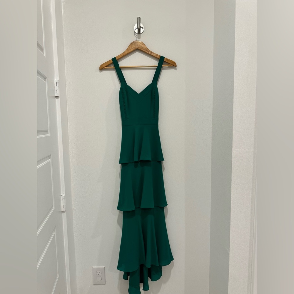 Belle Badgley Mischka Emerald Green Dress